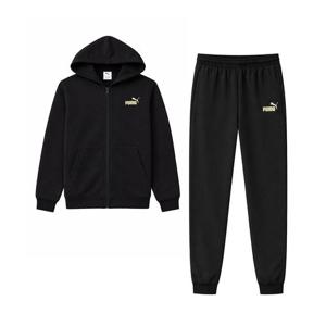 푸마 폴리 B 후드집업 아동 주니어 트레이닝 세트 운동복 짐웨어 런닝복 블랙 690283-01