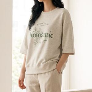 [유니제이] 로맨틱 오버핏 7부 맨투맨