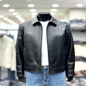 [바쏘옴므]천연 양가죽 카라자켓 블루종 레더자켓 WSA5GU14ABK