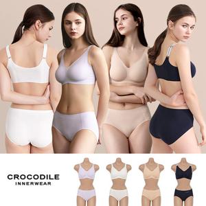 [초특가][크로커다일](89차) 블라썸  V넥 스트랩  프리컷브라팬티 (4세트)