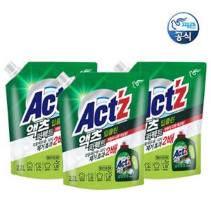 액츠 퍼펙트 세탁세제 2.2Lx3개/일반드럼겸용 액체세제