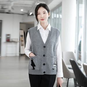 엄마옷 귀여운 고양이 니트 조끼 515BMN792 중년여성/50대/60대/마담/빅사이즈/할머니옷
