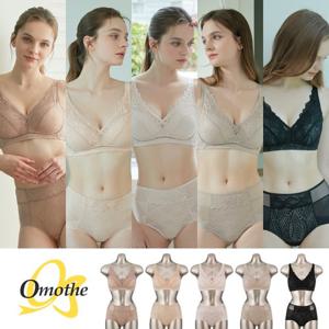 [오모떼] 프리미엄 수피마 코튼 풀커버 레이스 브라 팬티 10종 풀세트