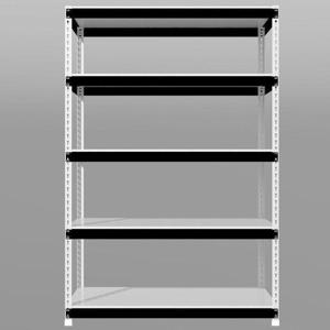 [컬러믹스 앵글선반] 폴던스랙 1400 600 높이 1800 5단 앵글 1.6t+고급코팅상판
