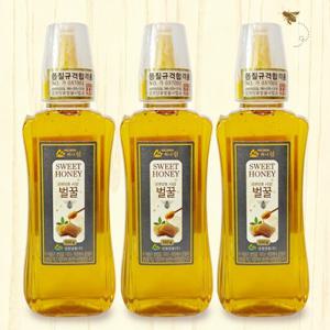[강원양봉] 허니쉼 사양벌꿀 튜브꿀 500gx3통