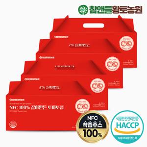 참앤들황토농원 NFC 100% 갈아만든 토마토즙 100ml x 30포 4박스