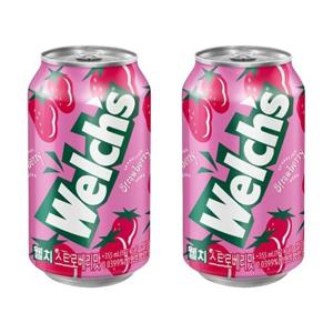 웰치스 딸기 355ml x 6캔 과즙탄산음료