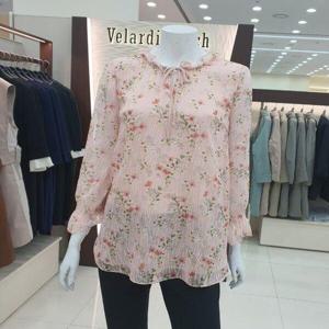 [벨라디터치]패턴 블라우스 V1A1BL31_GN