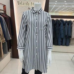 [벨라디터치]롱 셔츠형 블라우스_V3a1bl23_GN