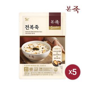 [본죽] 파우치 전복죽 200g 5팩