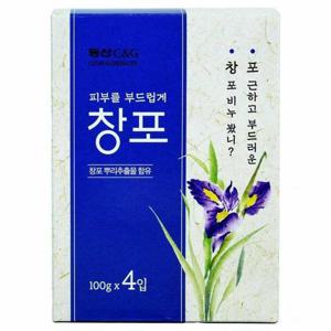 동산씨앤지 깨끗한 창포 비누 100g x 4개입