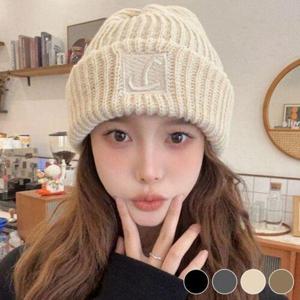 [끌레아]자수 라벨 도톰 공용 비니 여름 모자 수면 숏비니 여름용 남성 여성 니트