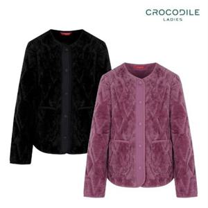 [크로커다일레이디]CLEWPF202/우븐믹스플리스점퍼