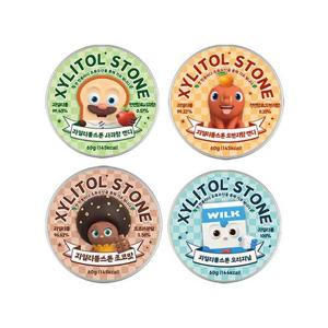 [자일리톨스톤] 브레드이발소 사과향 60g+오렌지향 60g+초코맛 60g+오리지널 60g