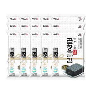 [밥상기행] 진도 두번구운 토종 곱창돌김 15봉(봉당10매/35g)