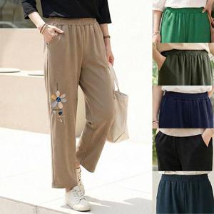 [엄마옷 로즈맘] 현송꽃자수밴딩바지