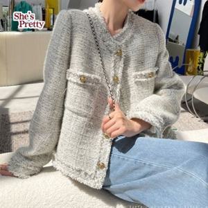 [쉬즈프리티] 허쉬테슬트위드자켓