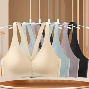 [셀러허브_여성트랜드패션]앞후크 심리스 브라 노와이어 속옷 브라탑 브레지어