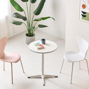 안세느 HPM 양면 실버 엣지 원형 테이블 2인 식탁 600 (의자 미포함)