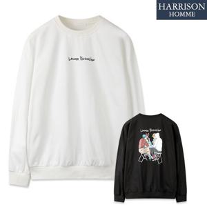 [해리슨] 남자 라운지 프린팅 맨투맨 NTC1521