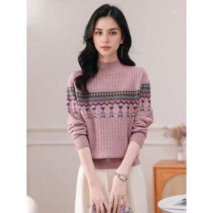 [비바로그]하트 노르딕 반목 니트