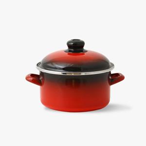 ELO 쿡포트 빨간 법랑냄비 18cm 낮은형