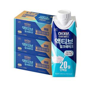 하이뮨 프로틴 밸런스 액티브 밀크쉐이크 ZERO(250ml 18입) 3박스