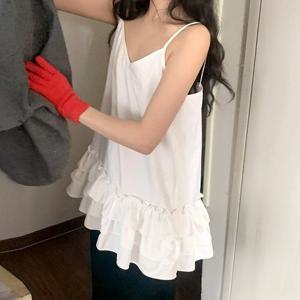 [무드무드] 파운디 레이어드 나시 플레어 블라우스