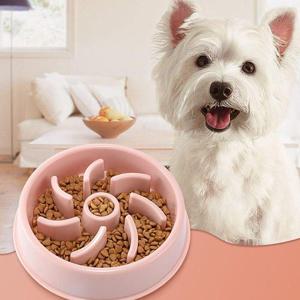 강아지 고양이 슬로우식기 급체 과식방지 사료 밥그릇 W96D14F