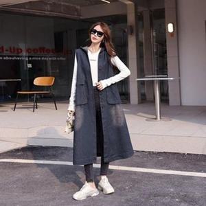 [엄지척]LC45200 루즈핏 후드 롱 청조끼 데님조끼 조끼야상_20360192_667501