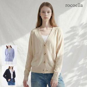 [로코엘라] 웨일 오버핏 에센셜 여성 가디건