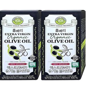 홀베리 엑스트라버진 유기농 100% 올리브유 올리브오일 스틱 14포 2박스(SH