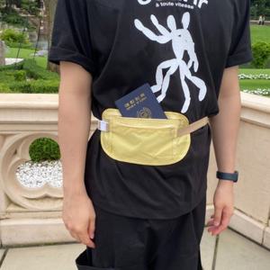 소매치기 방지 가방 유럽 여행용 안전 복대 여행 도난 핸드폰 여권 허리 지갑 보조 슬림백 소형