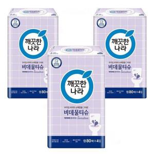 갤러리아_깨끗한나라 비데물티슈 닥터비데 센서티브 캡형 80매 12팩