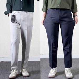 [프랭키뉴욕]남자 뒷밴딩 슬랙스 빅사이즈 정장바지 링클프리 밴딩 일자 스판_AR3911_1