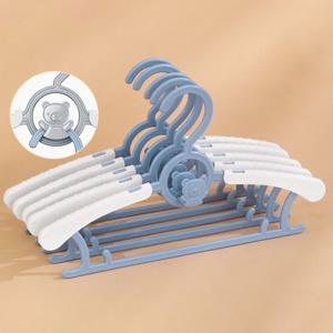 곰돌이 길이조절 행거 늘어나는 옷걸이 의류 옷정리 아동 유아 논슬립 옷걸이 블루 10개세트 F672