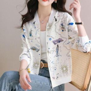 ★특가/인기급상승★[패션시그널] 일러스트패턴 집업 블루종점퍼 A4798F