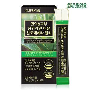드림이음 면역 피부 장건강엔 이뮨 알로에 베라 젤리 총다당체 300mg 고함량 1박스