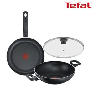 테팔 티타늄 인텐시브블랙 프라이팬 3종 세트 (28팬+28양수웍+28유리뚜껑)
