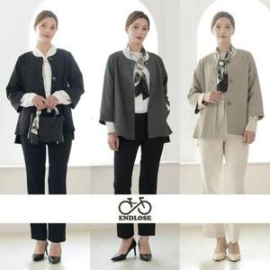 [엔드로제]26SS  스카프 노카라 자켓 1종