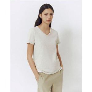 갤러리아_26년 여성 브이넥 반팔 티셔츠 면 30수 이너 레이어드 반팔티(05