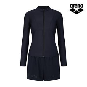(아레나) 리에나 레저 짚업 래쉬가드 세트 A3BL1PS04BLK