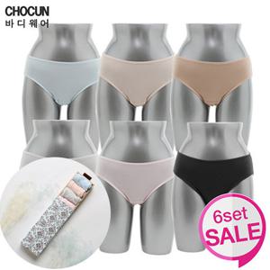 [초끈] 면스판팬티6종 선물패키지+추가구성 페이크삭스1매