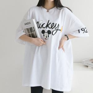 아이우먼 미키프린팅오버롱티 TSC723M102 빅사이즈