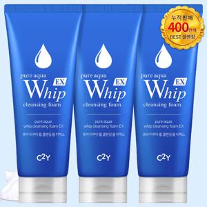 C2Y 아쿠아휩 대용량 클렌징폼 EX 225mlX3개 /미세먼제, 폼클렌징