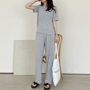H스타일(DK)티알패드세트 여름 여성 트레이닝복세트 츄리닝 바지셋트 상하셋업 반팔티