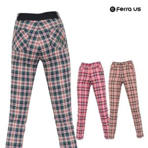 보스케 여성 봄 가을 골프웨어 골프 편한 데일리 체크 바지