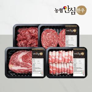 [농협안심한우] 1등급 한우 소 한마리 실속 세트 800g (꽃등심/차돌/불고기/국거리)