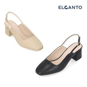[정상가 129,000원] 엘칸토 여성 스퀘어 슬링백 5cm LCWO77I413