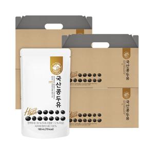 건국우유 국산콩 두유 160ml 80포 (20포 4박스) 건국농장 진짜두유